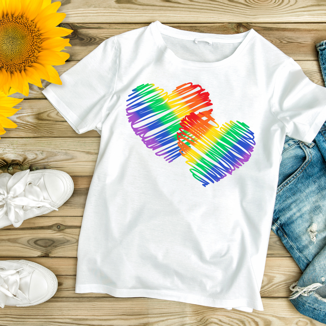 RAINBOW HEARTS TEE